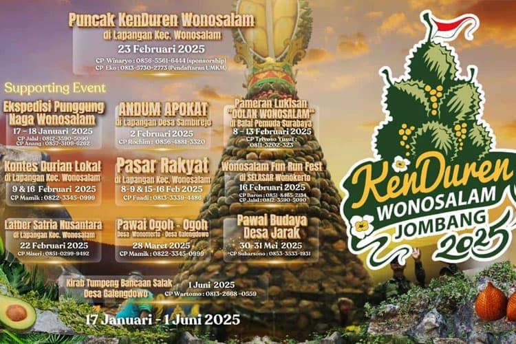 KenDuren Wonosalam 2025 di Jombang Kian Menarik, Catat Rangkaian Acara dan Tanggalnya