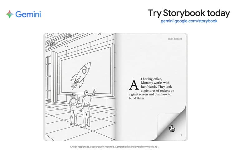 Ada Fitur Storybook di Gemini, Bikin Dongeng Bergambar Jadi Lebih Mudah